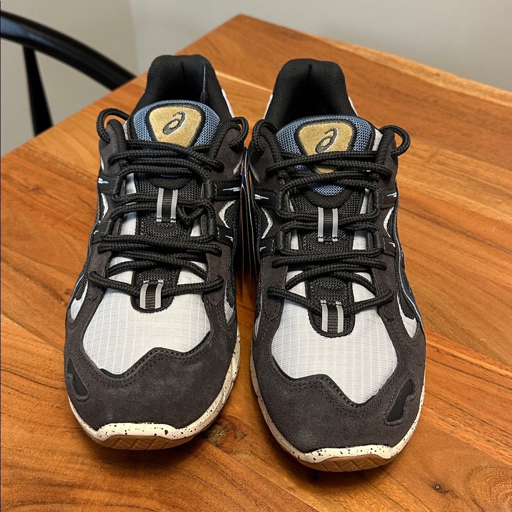 Asics Black and White Athletic Shoes